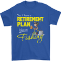 Retirement Plan I Plan on Fishing Fisherman Mens T-Shirt Cotton Gildan Royal Blue