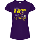 Retirement Plan I Plan on Fishing Fisherman Womens Petite Cut T-Shirt Purple
