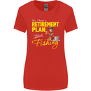 Retirement Plan I Plan on Fishing Fisherman Womens Wider Cut T-Shirt Red