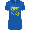 Retirement Plan I Plan on Fishing Fisherman Womens Wider Cut T-Shirt Royal Blue
