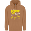 Retirement Plan I Plan on Kayaking Kayak Mens 80% Cotton Hoodie Caramel Latte