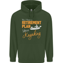 Retirement Plan I Plan on Kayaking Kayak Mens 80% Cotton Hoodie Forest Green
