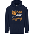 Retirement Plan I Plan on Kayaking Kayak Mens 80% Cotton Hoodie Navy Blue
