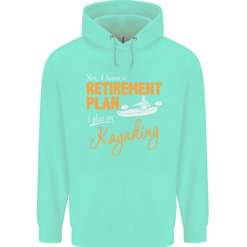 Retirement Plan I Plan on Kayaking Kayak Mens 80% Cotton Hoodie Peppermint