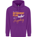 Retirement Plan I Plan on Kayaking Kayak Mens 80% Cotton Hoodie Purple