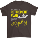 Retirement Plan I Plan on Kayaking Kayak Mens T-Shirt Cotton Gildan Dark Chocolate