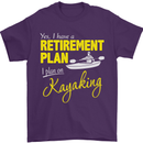 Retirement Plan I Plan on Kayaking Kayak Mens T-Shirt Cotton Gildan Purple