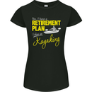 Retirement Plan I Plan on Kayaking Kayak Womens Petite Cut T-Shirt Black