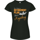 Retirement Plan I Plan on Kayaking Kayak Womens Petite Cut T-Shirt Black