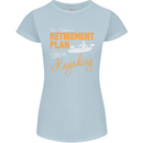 Retirement Plan I Plan on Kayaking Kayak Womens Petite Cut T-Shirt Light Blue