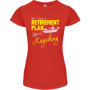 Retirement Plan I Plan on Kayaking Kayak Womens Petite Cut T-Shirt Red