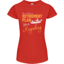 Retirement Plan I Plan on Kayaking Kayak Womens Petite Cut T-Shirt Red