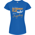 Retirement Plan I Plan on Kayaking Kayak Womens Petite Cut T-Shirt Royal Blue