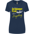 Retirement Plan I Plan on Kayaking Kayak Womens Wider Cut T-Shirt Navy Blue