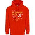 Retirement Plan I Plan to Skydive Skydiving Mens 80% Cotton Hoodie Bright Red