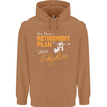 Retirement Plan I Plan to Skydive Skydiving Mens 80% Cotton Hoodie Caramel Latte