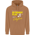 Retirement Plan I Plan to Skydive Skydiving Mens 80% Cotton Hoodie Caramel Latte