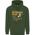 Retirement Plan I Plan to Skydive Skydiving Mens 80% Cotton Hoodie Forest Green