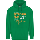 Retirement Plan I Plan to Skydive Skydiving Mens 80% Cotton Hoodie Irish Green