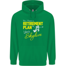 Retirement Plan I Plan to Skydive Skydiving Mens 80% Cotton Hoodie Irish Green