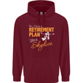 Retirement Plan I Plan to Skydive Skydiving Mens 80% Cotton Hoodie Maroon