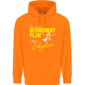 Retirement Plan I Plan to Skydive Skydiving Mens 80% Cotton Hoodie Orange