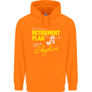 Retirement Plan I Plan to Skydive Skydiving Mens 80% Cotton Hoodie Orange