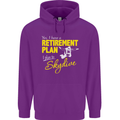 Retirement Plan I Plan to Skydive Skydiving Mens 80% Cotton Hoodie Purple