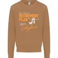 Retirement Plan I Plan to Skydive Skydiving Mens Sweatshirt Jumper Caramel Latte