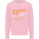 Retirement Plan I Plan to Skydive Skydiving Mens Sweatshirt Jumper Light Pink