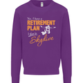 Retirement Plan I Plan to Skydive Skydiving Mens Sweatshirt Jumper Purple