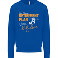 Retirement Plan I Plan to Skydive Skydiving Mens Sweatshirt Jumper Royal Blue