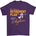Retirement Plan I Plan to Skydive Skydiving Mens T-Shirt Cotton Gildan Purple