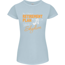 Retirement Plan I Plan to Skydive Skydiving Womens Petite Cut T-Shirt Light Blue