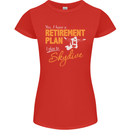 Retirement Plan I Plan to Skydive Skydiving Womens Petite Cut T-Shirt Red