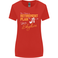 Retirement Plan I Plan to Skydive Skydiving Womens Wider Cut T-Shirt Red