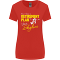 Retirement Plan I Plan to Skydive Skydiving Womens Wider Cut T-Shirt Red