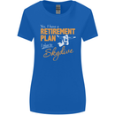 Retirement Plan I Plan to Skydive Skydiving Womens Wider Cut T-Shirt Royal Blue