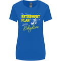 Retirement Plan I Plan to Skydive Skydiving Womens Wider Cut T-Shirt Royal Blue