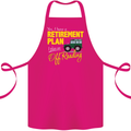 Retirement Plan Off Roading 4X4 Road Funny Cotton Apron 100% Organic Pink