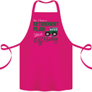 Retirement Plan Off Roading 4X4 Road Funny Cotton Apron 100% Organic Pink