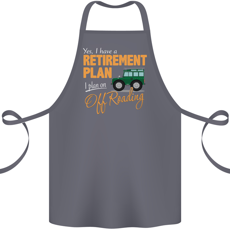 Retirement Plan Off Roading 4X4 Road Funny Cotton Apron 100% Organic Steel