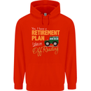Retirement Plan Off Roading 4X4 Road Funny Mens 80% Cotton Hoodie Bright Red