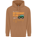 Retirement Plan Off Roading 4X4 Road Funny Mens 80% Cotton Hoodie Caramel Latte