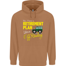 Retirement Plan Off Roading 4X4 Road Funny Mens 80% Cotton Hoodie Caramel Latte