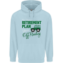 Retirement Plan Off Roading 4X4 Road Funny Mens 80% Cotton Hoodie Light Blue