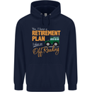 Retirement Plan Off Roading 4X4 Road Funny Mens 80% Cotton Hoodie Navy Blue
