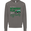 Retirement Plan Off Roading 4X4 Road Funny Mens Sweatshirt Jumper Charcoal
