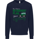 Retirement Plan Off Roading 4X4 Road Funny Mens Sweatshirt Jumper Navy Blue