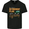 Retirement Plan Off Roading 4X4 Road Funny Mens V-Neck Cotton T-Shirt Black